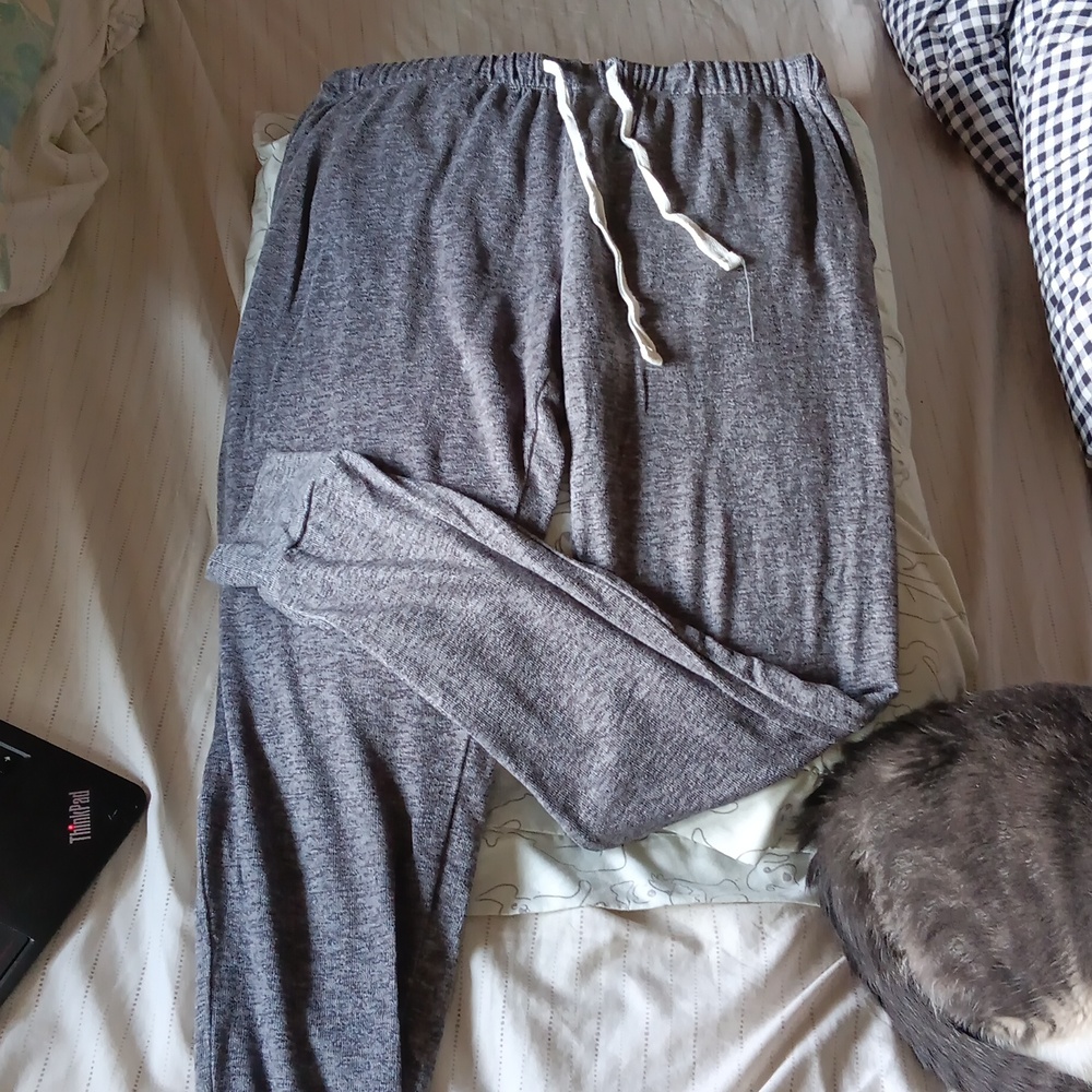 Gray Large Stretchy Sweatpants